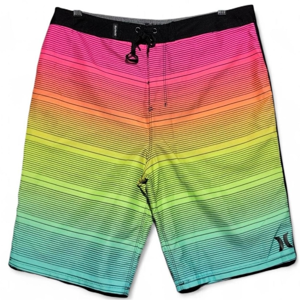 Hurley Multicolor Striped Board Shorts